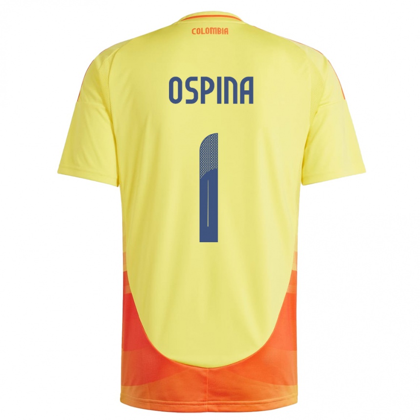 Niño Fútbol Camiseta Colombia David Ospina #1 Amarillo 1ª Equipación 24-26 Argentina