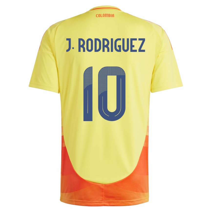 Niño Fútbol Camiseta Colombia James Rodríguez #10 Amarillo 1ª Equipación 24-26 Argentina