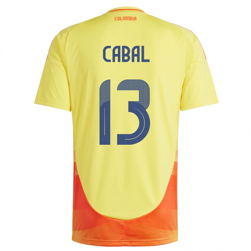 Niño Fútbol Camiseta Colombia Juan Cabal #13 Amarillo 1ª Equipación 24-26 Argentina