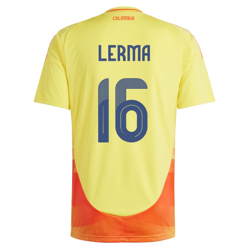 Niño Fútbol Camiseta Colombia Jefferson Lerma #16 Amarillo 1ª Equipación 24-26 Argentina