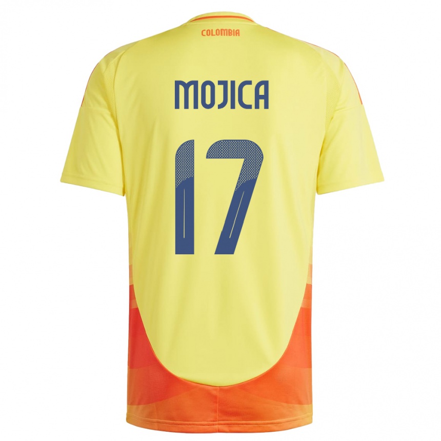 Niño Fútbol Camiseta Colombia Johan Mojica #17 Amarillo 1ª Equipación 24-26 Argentina