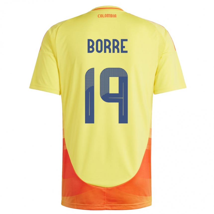 Niño Fútbol Camiseta Colombia Rafael Borré #19 Amarillo 1ª Equipación 24-26 Argentina