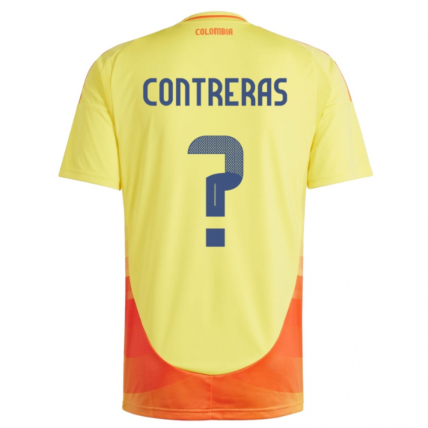 Niño Fútbol Camiseta Colombia David Contreras #0 Amarillo 1ª Equipación 24-26 Argentina