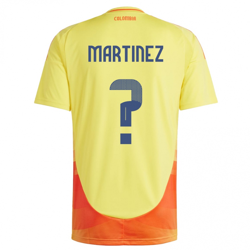 Niño Fútbol Camiseta Colombia Edwin Martínez #0 Amarillo 1ª Equipación 24-26 Argentina