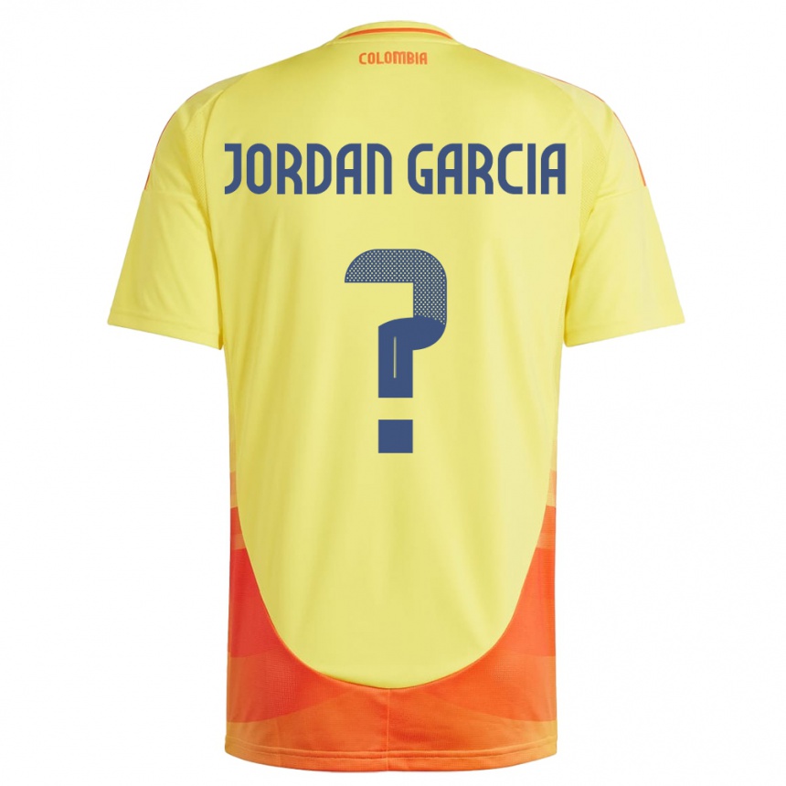 Niño Fútbol Camiseta Colombia Jordan García #0 Amarillo 1ª Equipación 24-26 Argentina