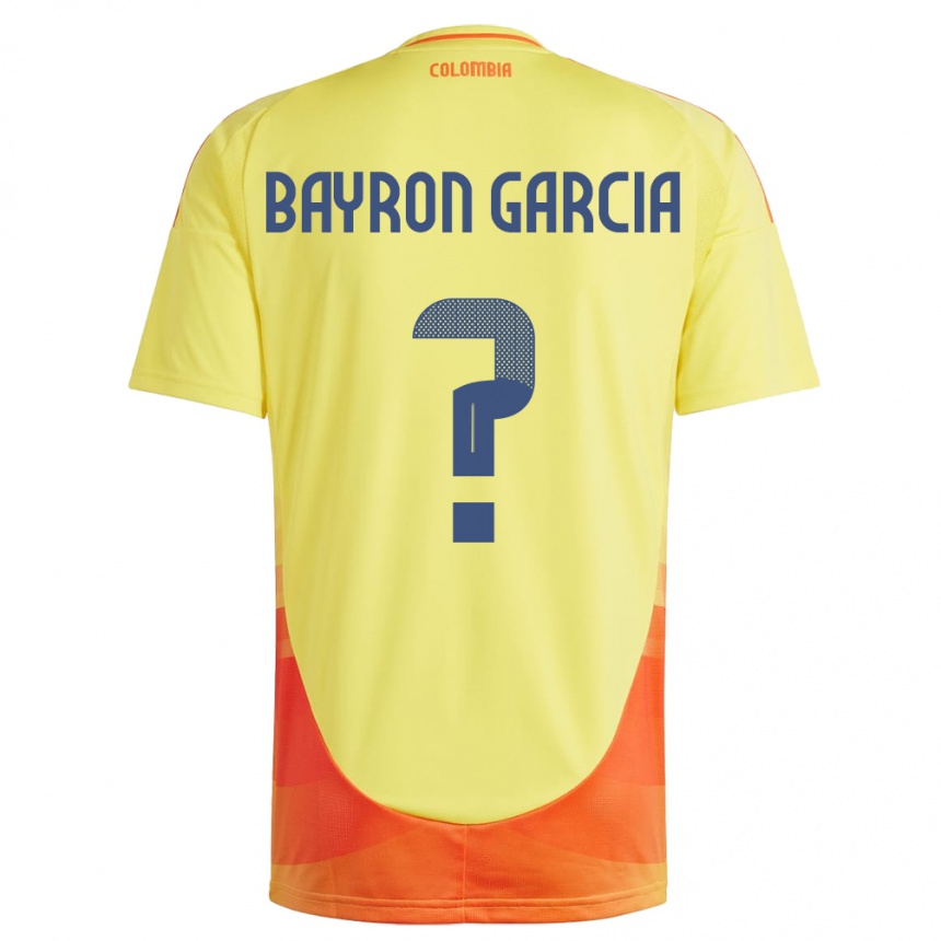 Niño Fútbol Camiseta Colombia Bayron García #0 Amarillo 1ª Equipación 24-26 Argentina