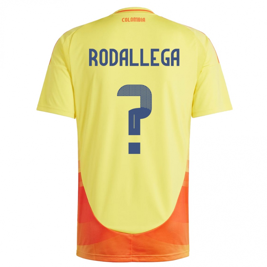 Niño Fútbol Camiseta Colombia Johan Rodallega #0 Amarillo 1ª Equipación 24-26 Argentina