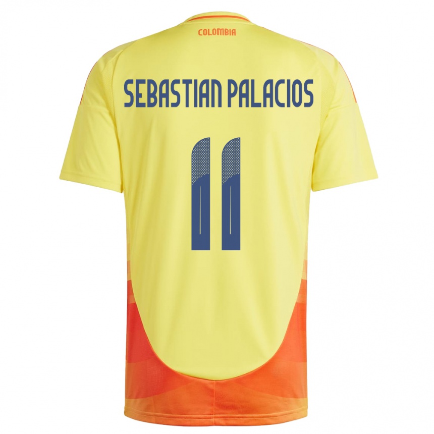 Niño Fútbol Camiseta Colombia Juan Sebastián Palacios #11 Amarillo 1ª Equipación 24-26 Argentina