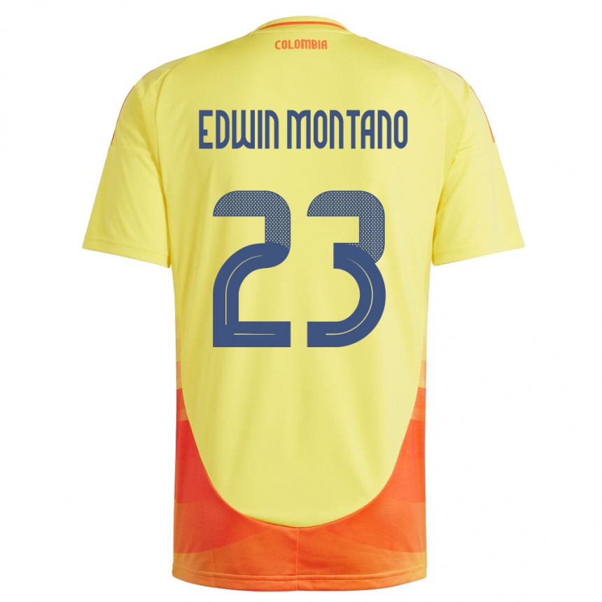 Niño Fútbol Camiseta Colombia John Edwin Montaño #23 Amarillo 1ª Equipación 24-26 Argentina