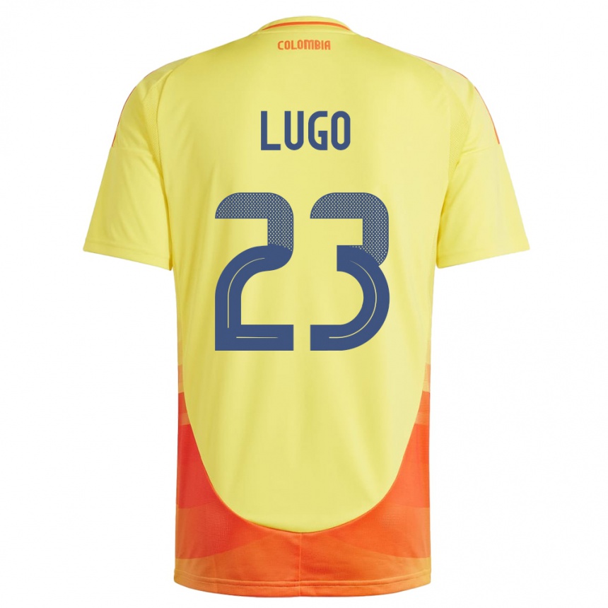 Niño Fútbol Camiseta Colombia Michelle Lugo #23 Amarillo 1ª Equipación 24-26 Argentina