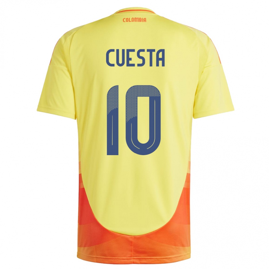 Niño Fútbol Camiseta Colombia Yisela Cuesta #10 Amarillo 1ª Equipación 24-26 Argentina