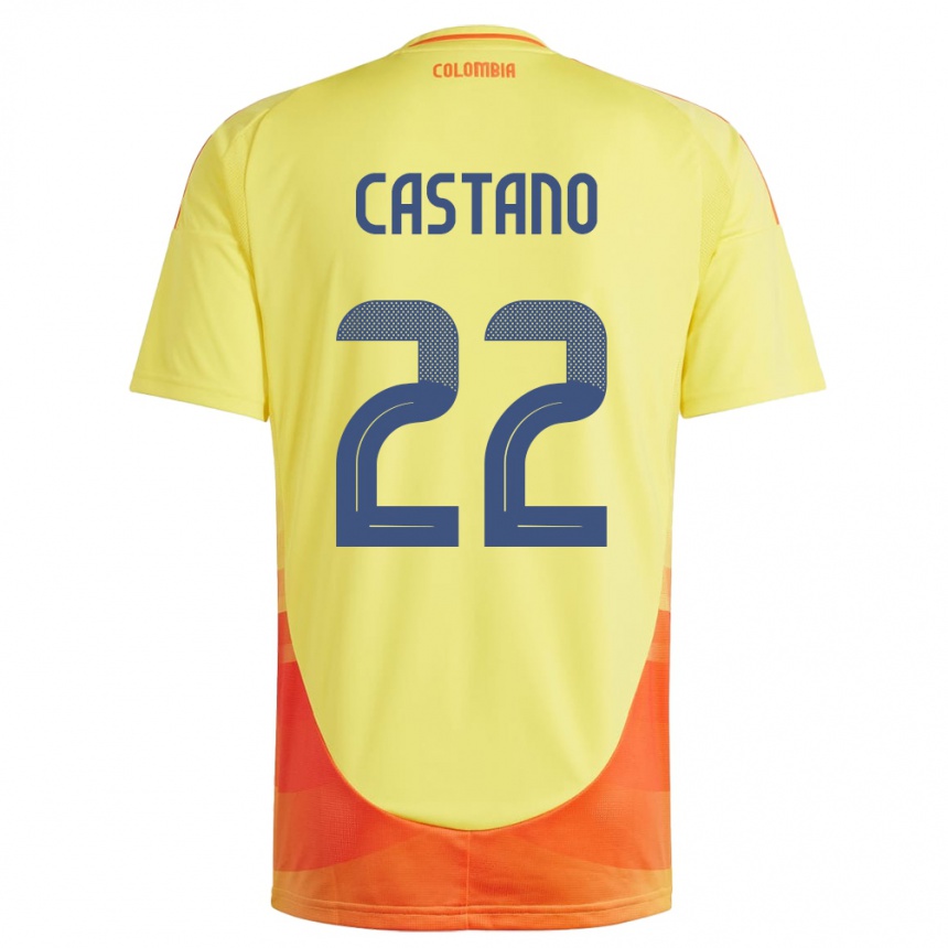 Niño Fútbol Camiseta Colombia Stefany Castaño #22 Amarillo 1ª Equipación 24-26 Argentina