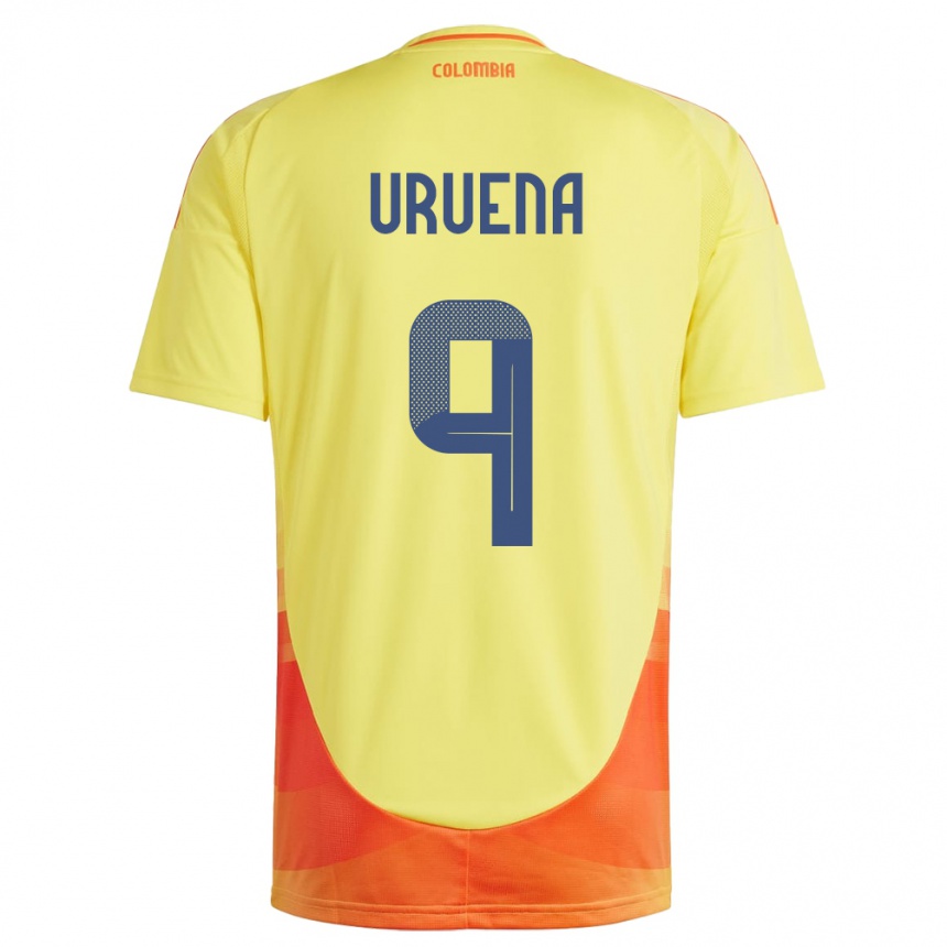 Niño Fútbol Camiseta Colombia Gabriela Urueña #9 Amarillo 1ª Equipación 24-26 Argentina