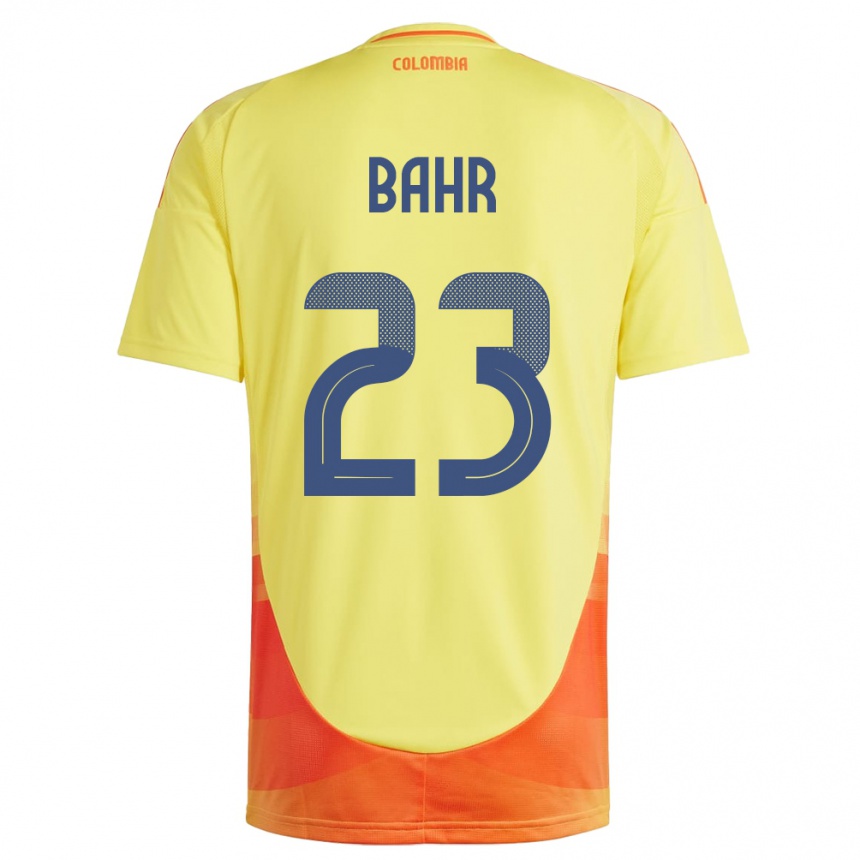 Niño Fútbol Camiseta Colombia Elexa Bahr #23 Amarillo 1ª Equipación 24-26 Argentina