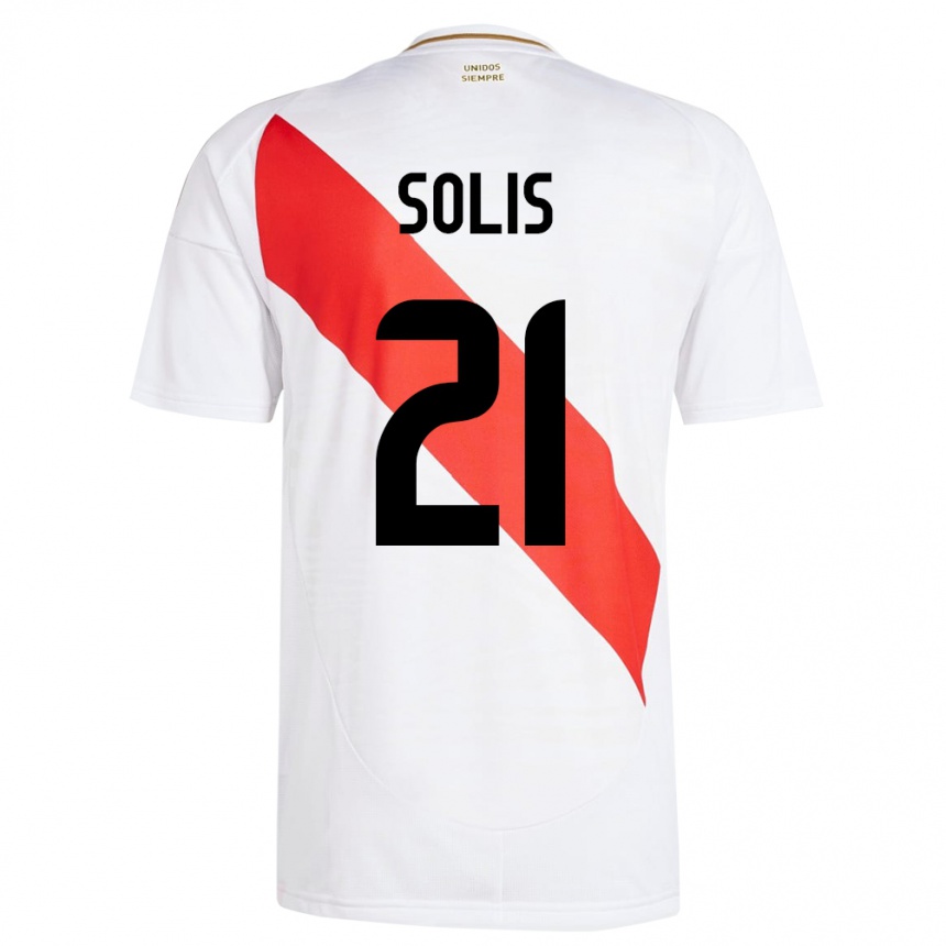 Niño Fútbol Camiseta Perú Renato Solís #21 Blanco 1ª Equipación 24-26 Argentina