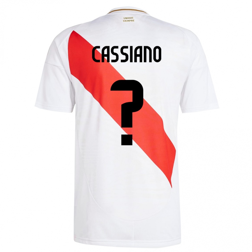 Niño Fútbol Camiseta Perú Franshesko Cassiano #0 Blanco 1ª Equipación 24-26 Argentina