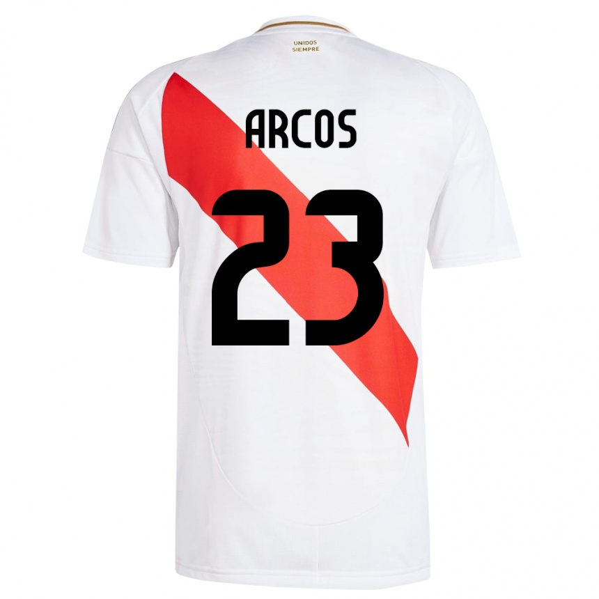 Niño Fútbol Camiseta Perú Lucía Arcos #23 Blanco 1ª Equipación 24-26 Argentina