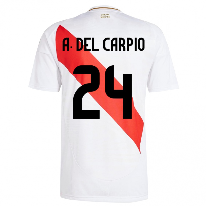 Niño Fútbol Camiseta Perú Annie Del Carpio #24 Blanco 1ª Equipación 24-26 Argentina