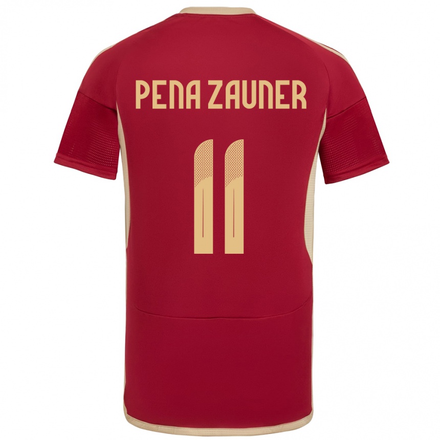 Niño Fútbol Camiseta Venezuela Enrique Peña Zauner #11 Borgoña 1ª Equipación 24-26 Argentina