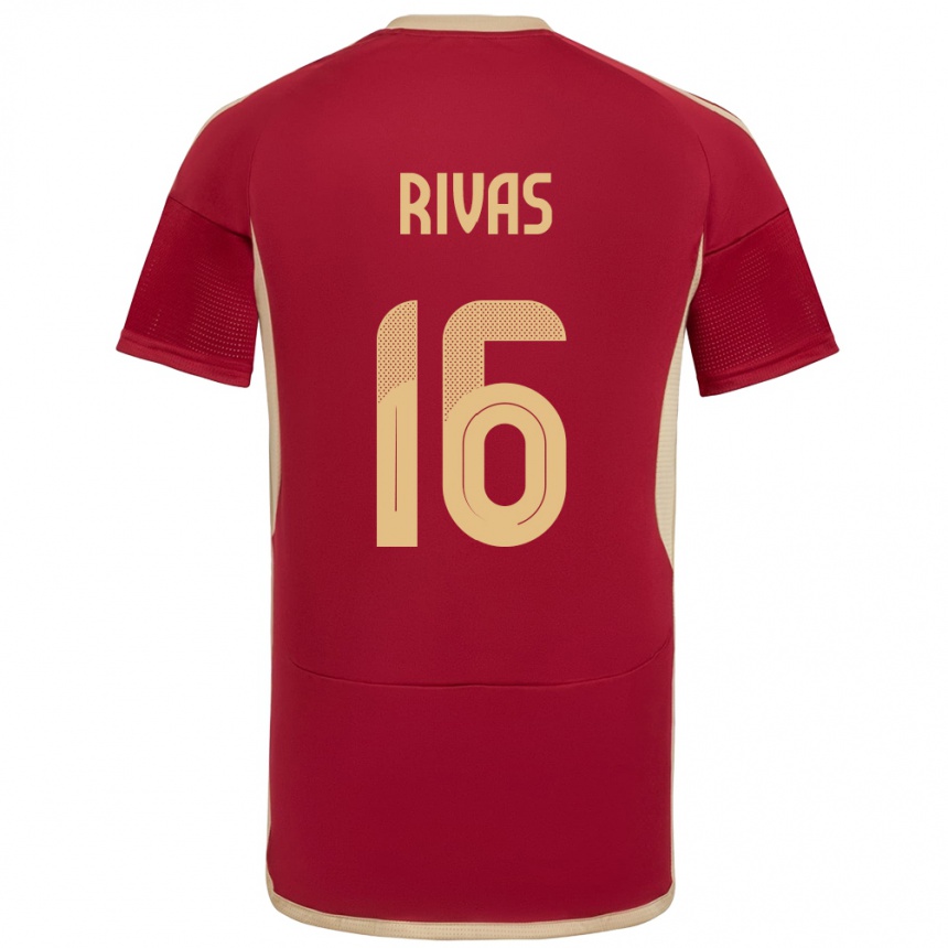 Niño Fútbol Camiseta Venezuela Renne Rivas #16 Borgoña 1ª Equipación 24-26 Argentina