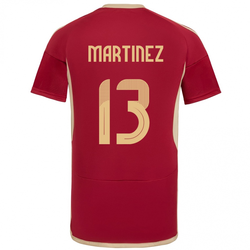 Niño Fútbol Camiseta Venezuela José Martínez #13 Borgoña 1ª Equipación 24-26 Argentina