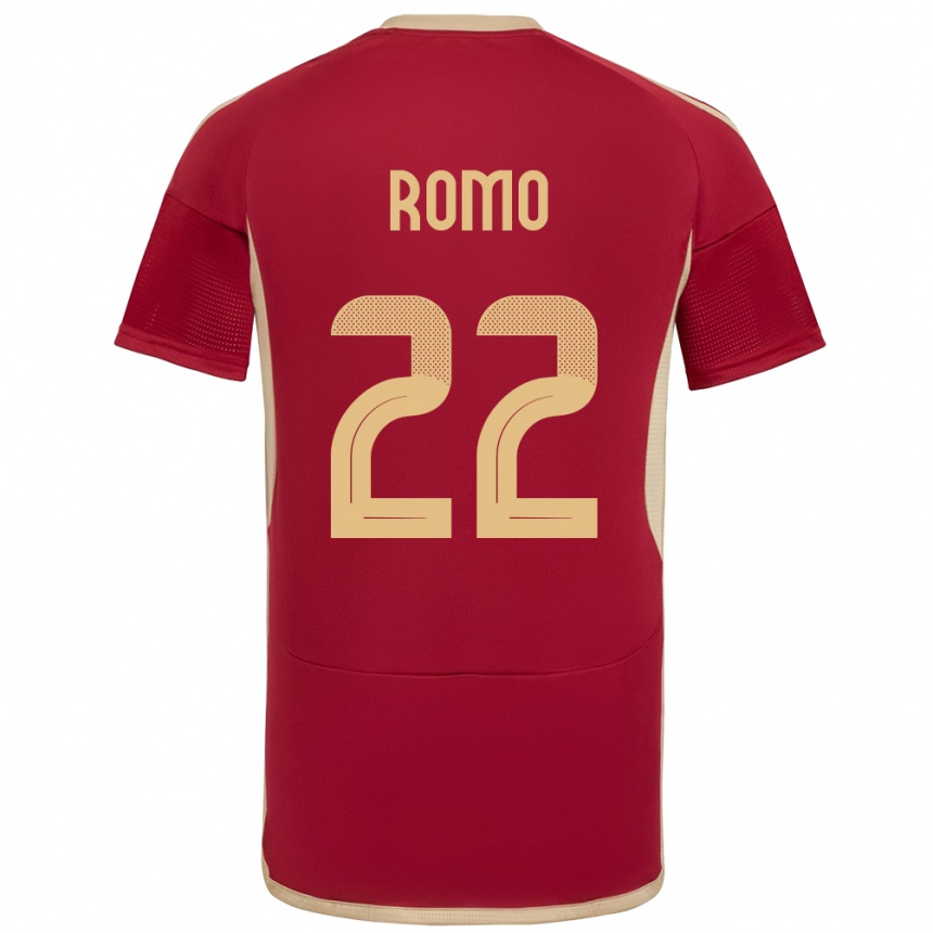 Niño Fútbol Camiseta Venezuela Rafael Romo #22 Borgoña 1ª Equipación 24-26 Argentina