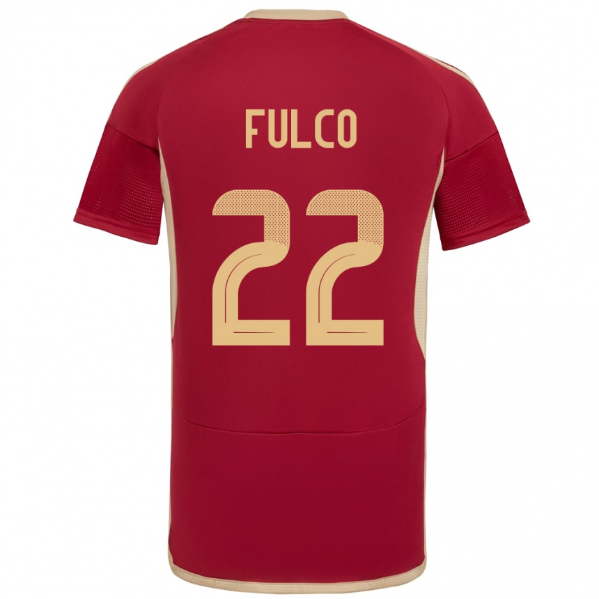 Niño Fútbol Camiseta Venezuela Pedro Fulco #22 Borgoña 1ª Equipación 24-26 Argentina