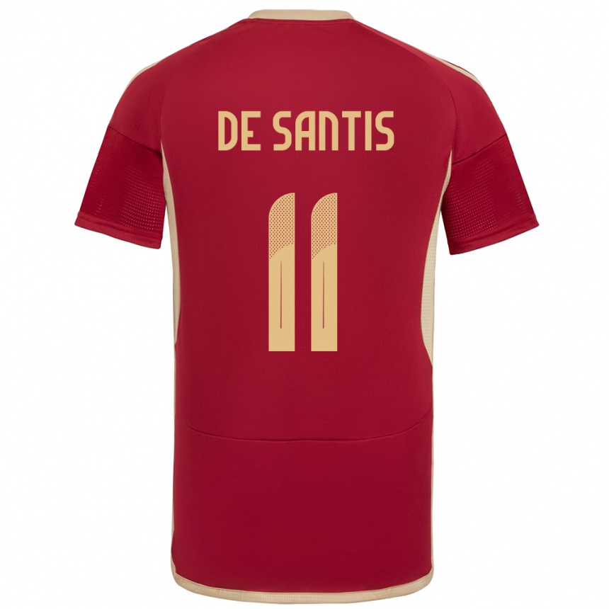 Niño Fútbol Camiseta Venezuela Jeriel De Santis #11 Borgoña 1ª Equipación 24-26 Argentina