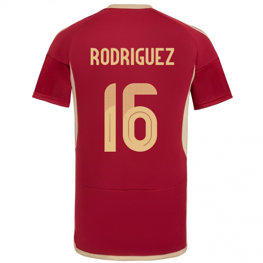 Niño Fútbol Camiseta Venezuela Arianna Rodríguez #16 Borgoña 1ª Equipación 24-26 Argentina