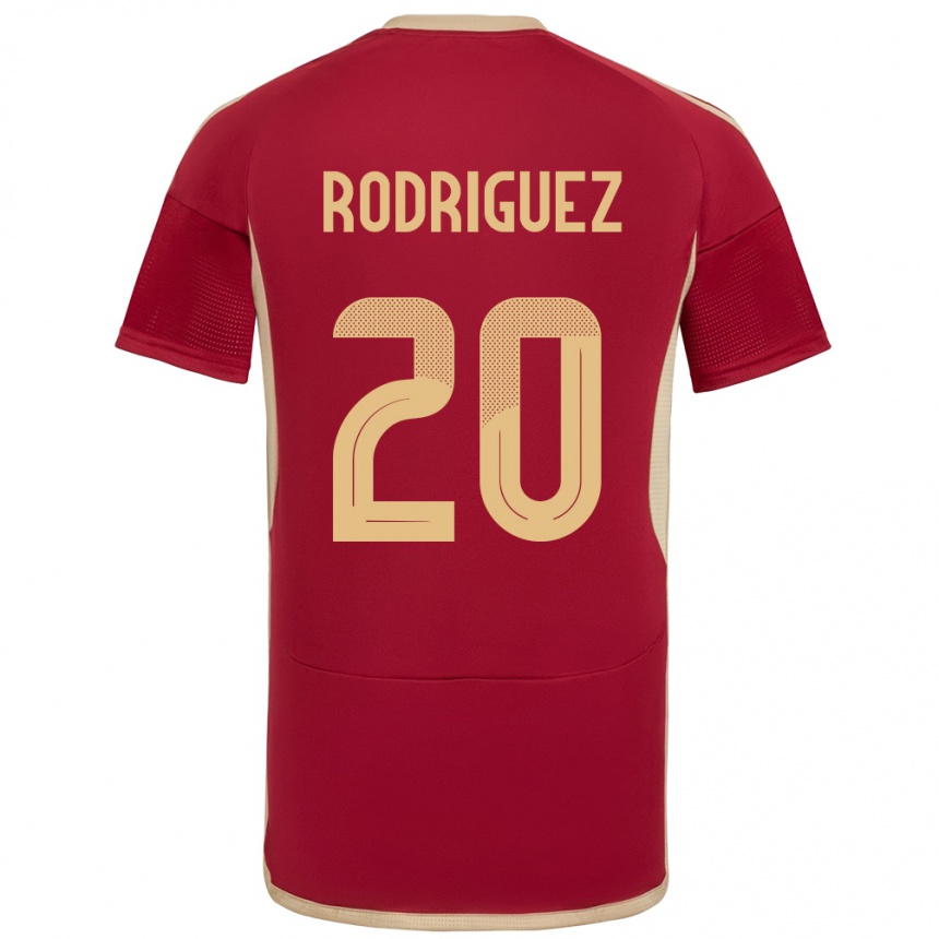 Niño Fútbol Camiseta Venezuela Dayana Rodríguez #20 Borgoña 1ª Equipación 24-26 Argentina