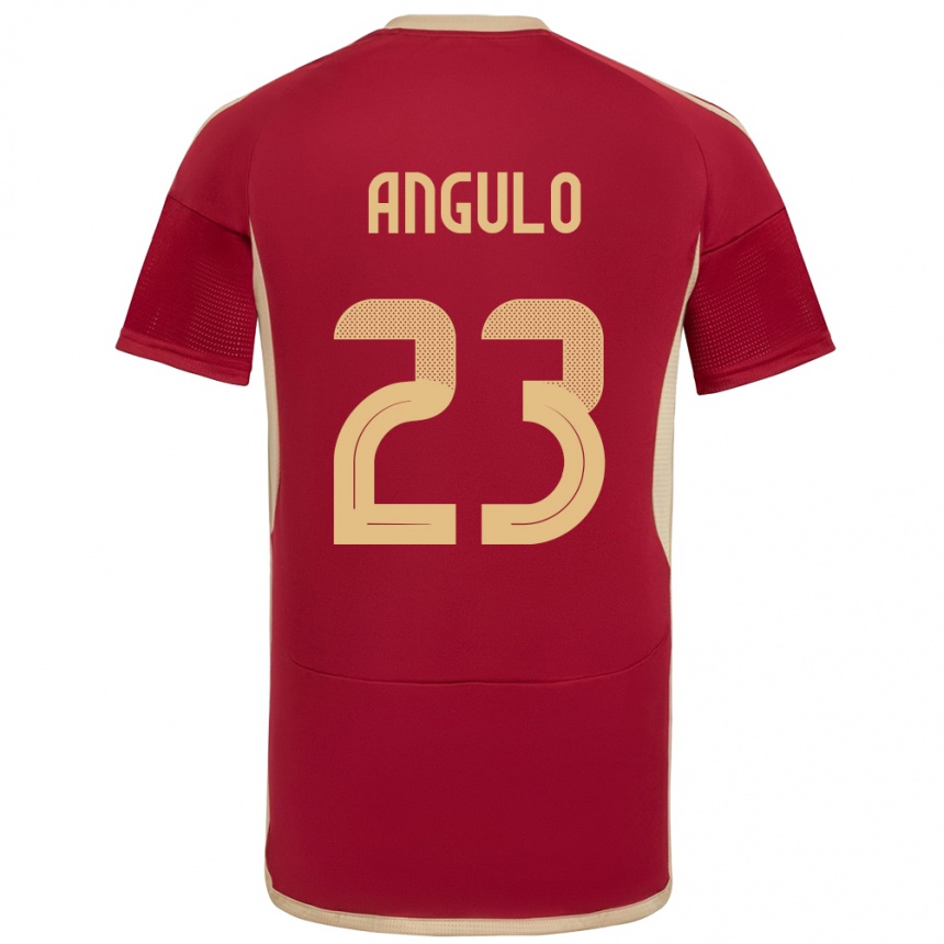 Niño Fútbol Camiseta Venezuela Gabriela Angulo #23 Borgoña 1ª Equipación 24-26 Argentina