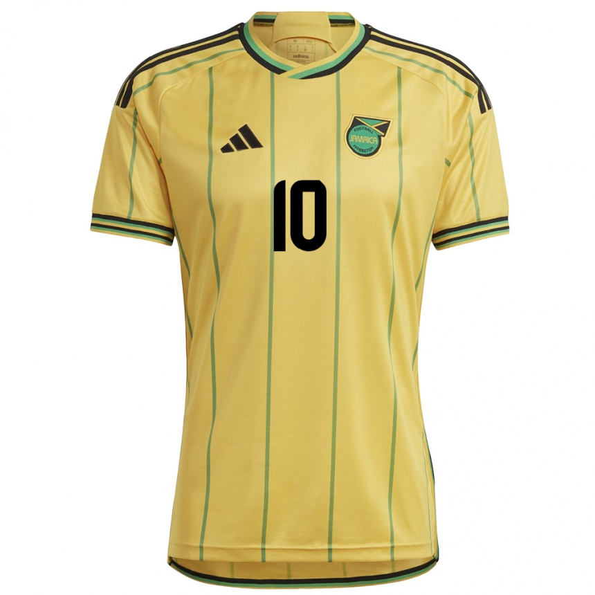 Niño Fútbol Camiseta Jamaica Bobby De Cordova-Reid #10 Amarillo 1ª Equipación 24-26 Argentina