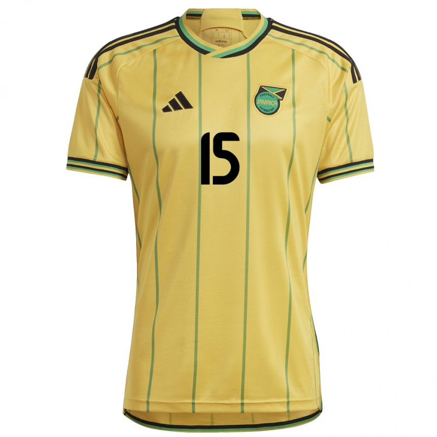 Niño Fútbol Camiseta Jamaica Tiffany Cameron #15 Amarillo 1ª Equipación 24-26 Argentina