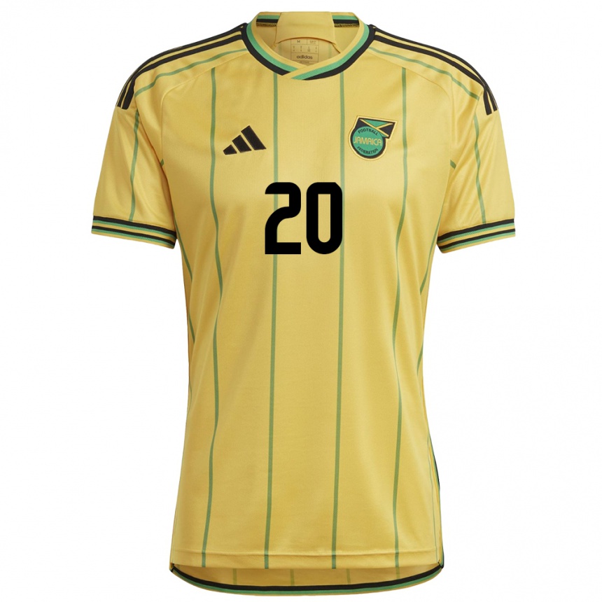 Niño Fútbol Camiseta Jamaica Atlanta Primus #20 Amarillo 1ª Equipación 24-26 Argentina