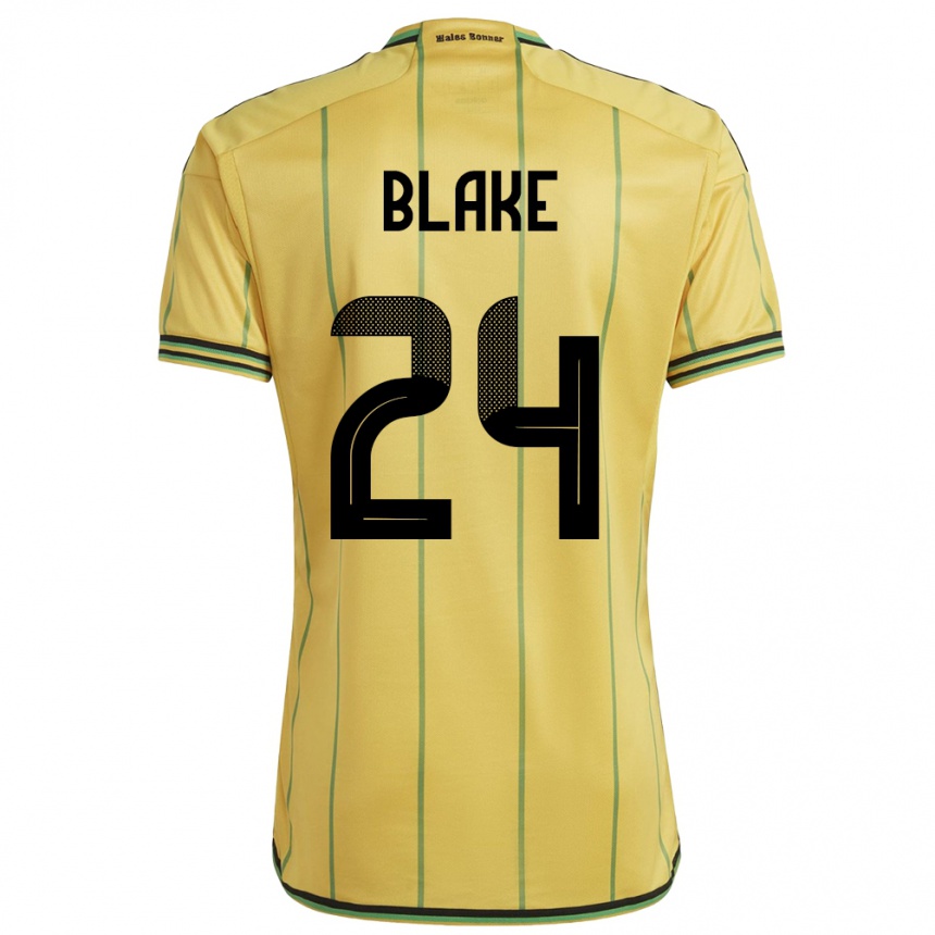 Niño Fútbol Camiseta Jamaica Andre Blake #24 Amarillo 1ª Equipación 24-26 Argentina