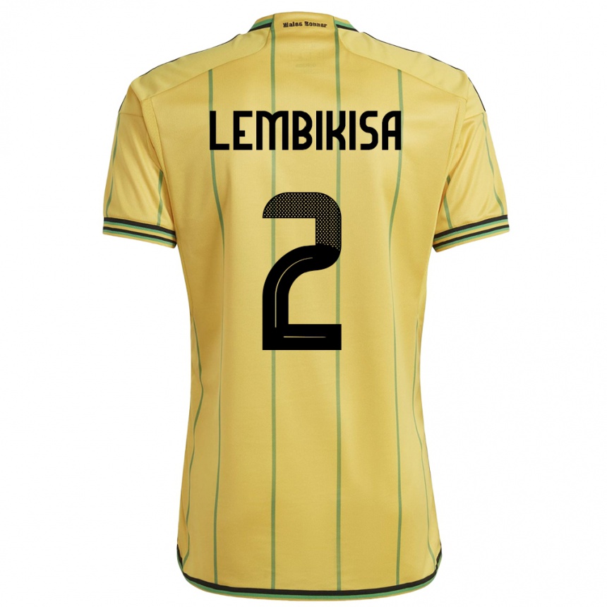 Niño Fútbol Camiseta Jamaica Dexter Lembikisa #2 Amarillo 1ª Equipación 24-26 Argentina