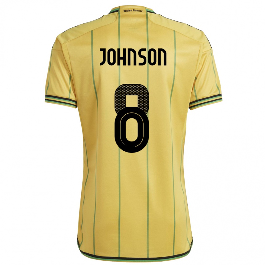 Niño Fútbol Camiseta Jamaica Daniel Johnson #8 Amarillo 1ª Equipación 24-26 Argentina