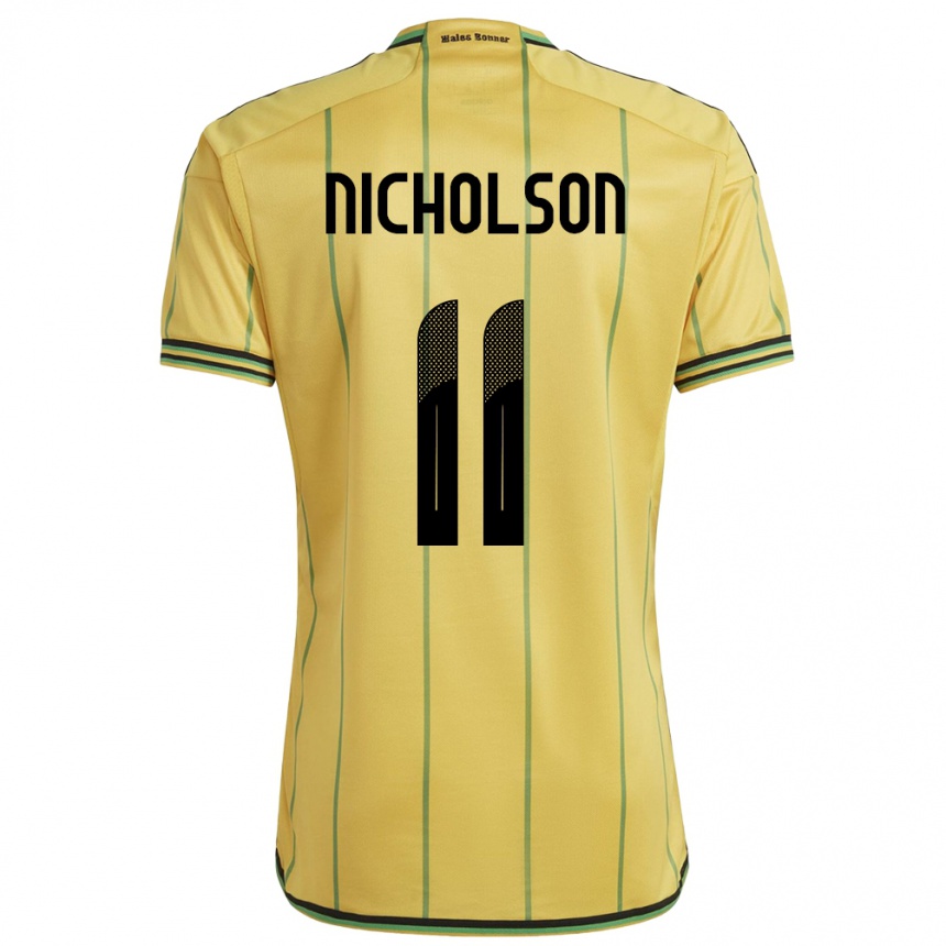 Niño Fútbol Camiseta Jamaica Shamar Nicholson #11 Amarillo 1ª Equipación 24-26 Argentina