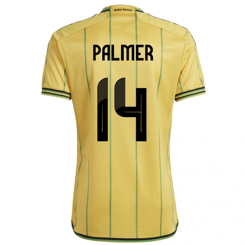 Niño Fútbol Camiseta Jamaica Kasey Palmer #14 Amarillo 1ª Equipación 24-26 Argentina