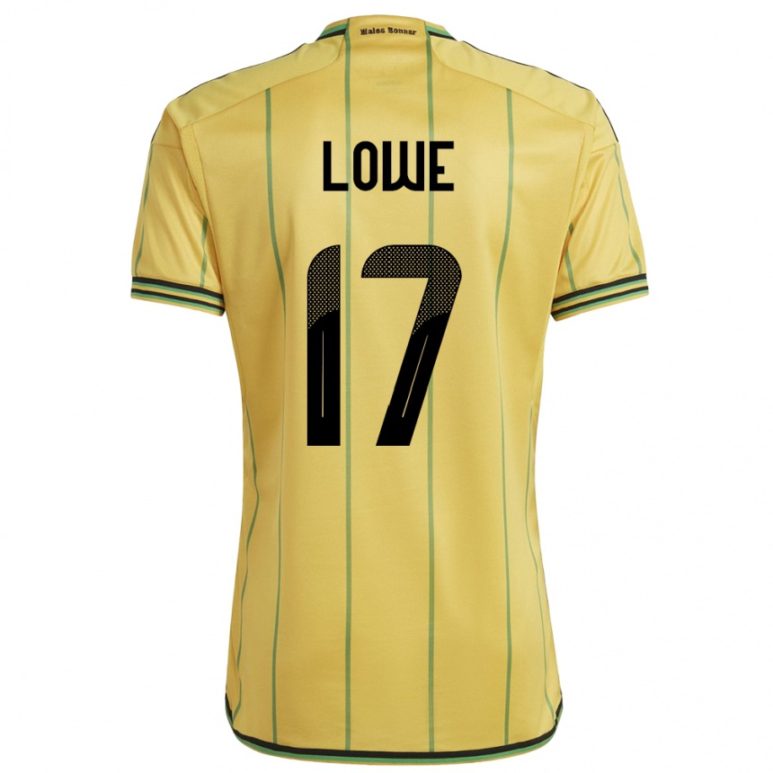 Niño Fútbol Camiseta Jamaica Damion Lowe #17 Amarillo 1ª Equipación 24-26 Argentina