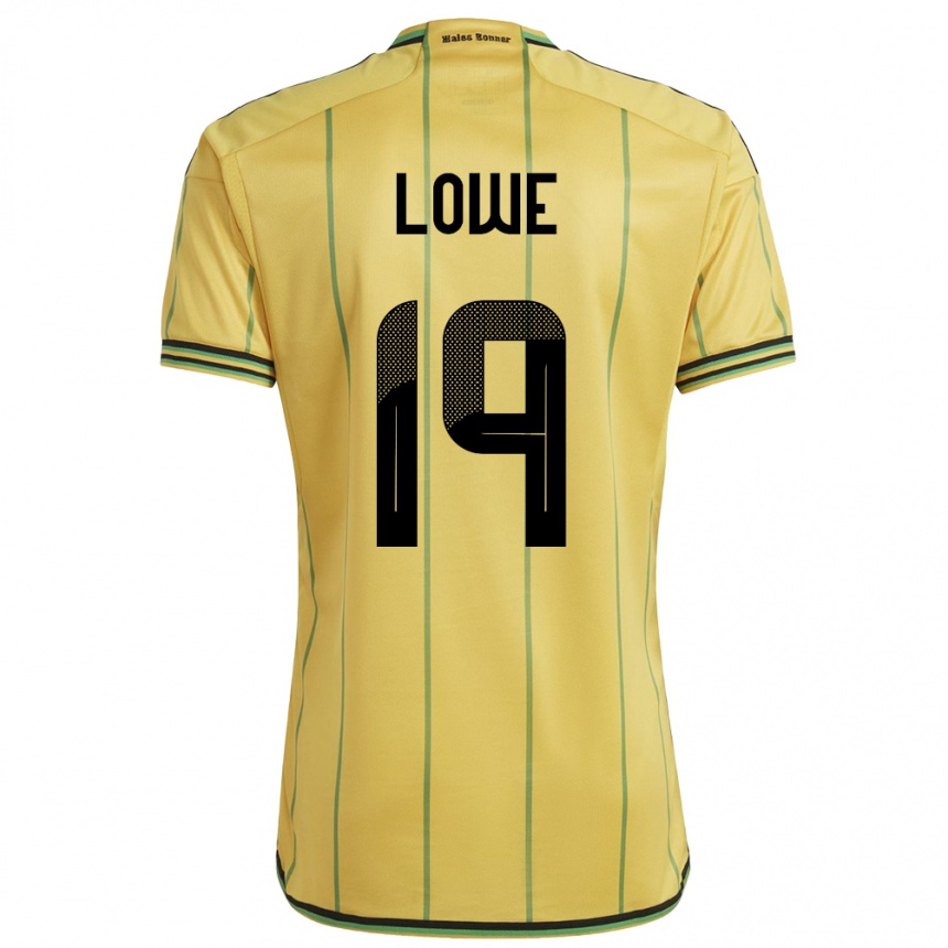 Niño Fútbol Camiseta Jamaica Jamal Lowe #19 Amarillo 1ª Equipación 24-26 Argentina