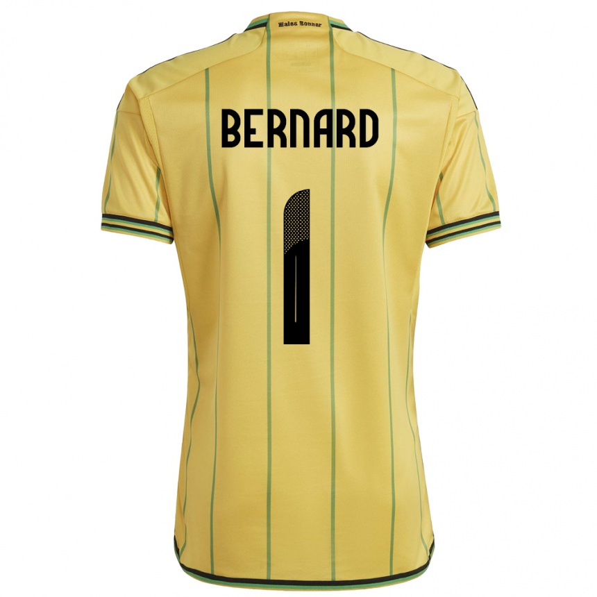 Niño Fútbol Camiseta Jamaica Akeem Bernard #1 Amarillo 1ª Equipación 24-26 Argentina