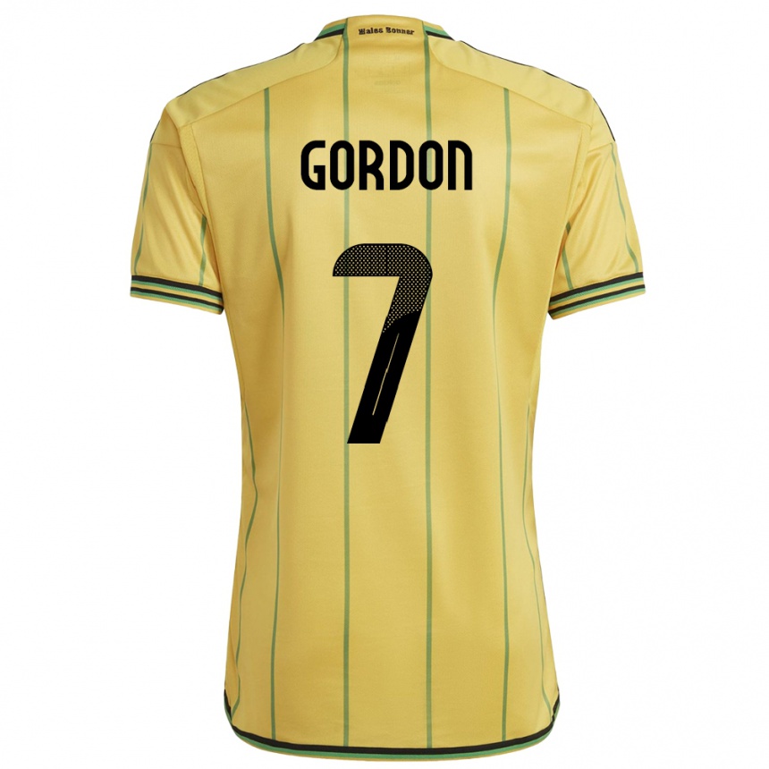 Niño Fútbol Camiseta Jamaica Robino Gordon #7 Amarillo 1ª Equipación 24-26 Argentina