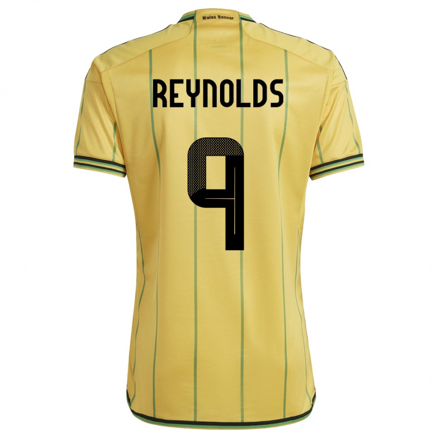 Niño Fútbol Camiseta Jamaica Fabian Reynolds #9 Amarillo 1ª Equipación 24-26 Argentina