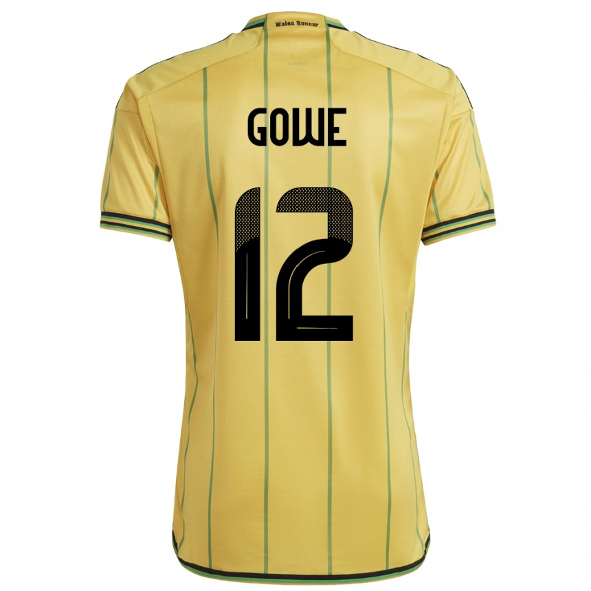 Niño Fútbol Camiseta Jamaica Tyrese Gowe #12 Amarillo 1ª Equipación 24-26 Argentina