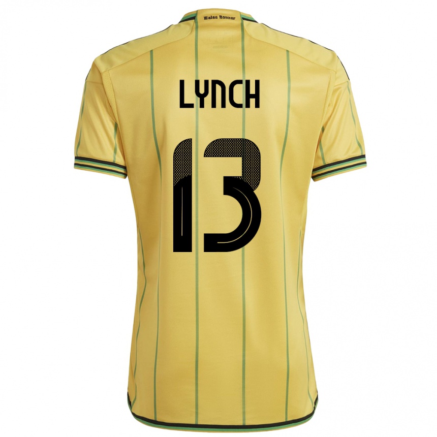 Niño Fútbol Camiseta Jamaica Taywane Lynch #13 Amarillo 1ª Equipación 24-26 Argentina