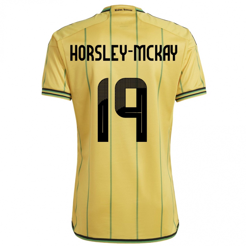 Niño Fútbol Camiseta Jamaica Kyron Horsley-Mckay #19 Amarillo 1ª Equipación 24-26 Argentina