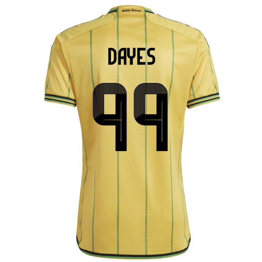 Niño Fútbol Camiseta Jamaica Malikae Dayes #99 Amarillo 1ª Equipación 24-26 Argentina