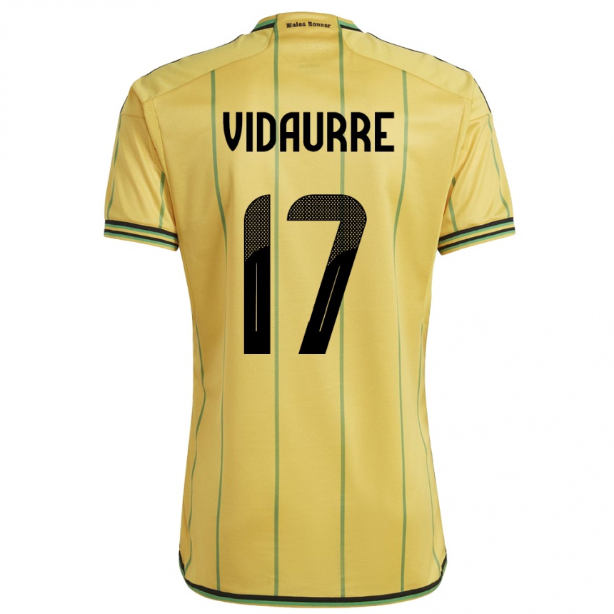 Niño Fútbol Camiseta Jamaica Zoe Vidaurre #17 Amarillo 1ª Equipación 24-26 Argentina