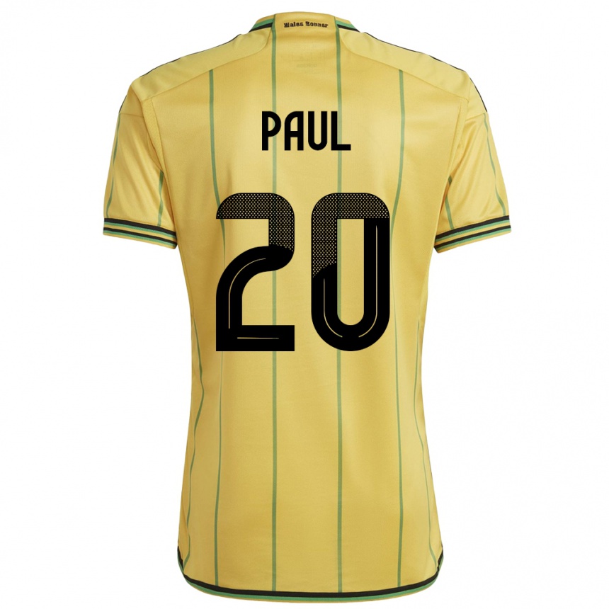 Niño Fútbol Camiseta Jamaica Lachante Paul #20 Amarillo 1ª Equipación 24-26 Argentina